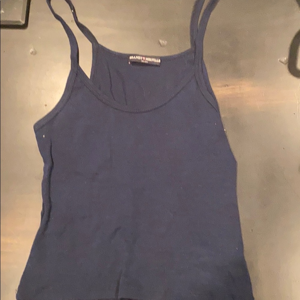 Navy crop tank